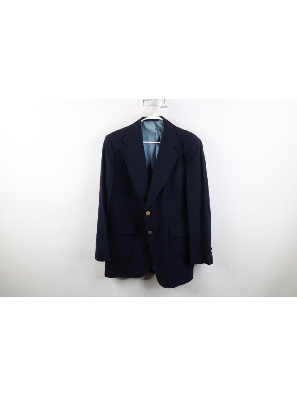 Vintage 60s 70s Wool Suit Coat Blazer Jacket Mens Size 42R Navy Blue USA Made